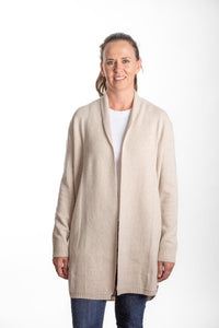 Oatmeal Long Cable Cardigan