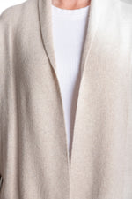 Load image into Gallery viewer, Oatmeal Long Cable Cardigan
