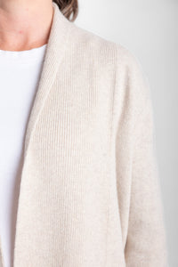 Oatmeal Long Cable Cardigan