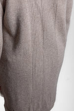 Load image into Gallery viewer, Brown Long Ribbed Cardigan
