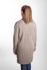 Load image into Gallery viewer, Brown Long Ribbed Cardigan
