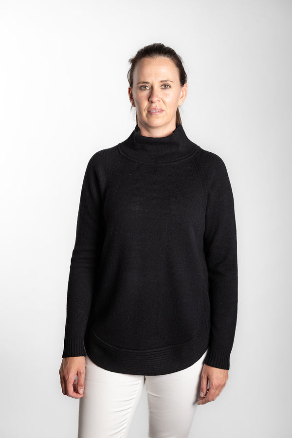 Black Funnel Neck