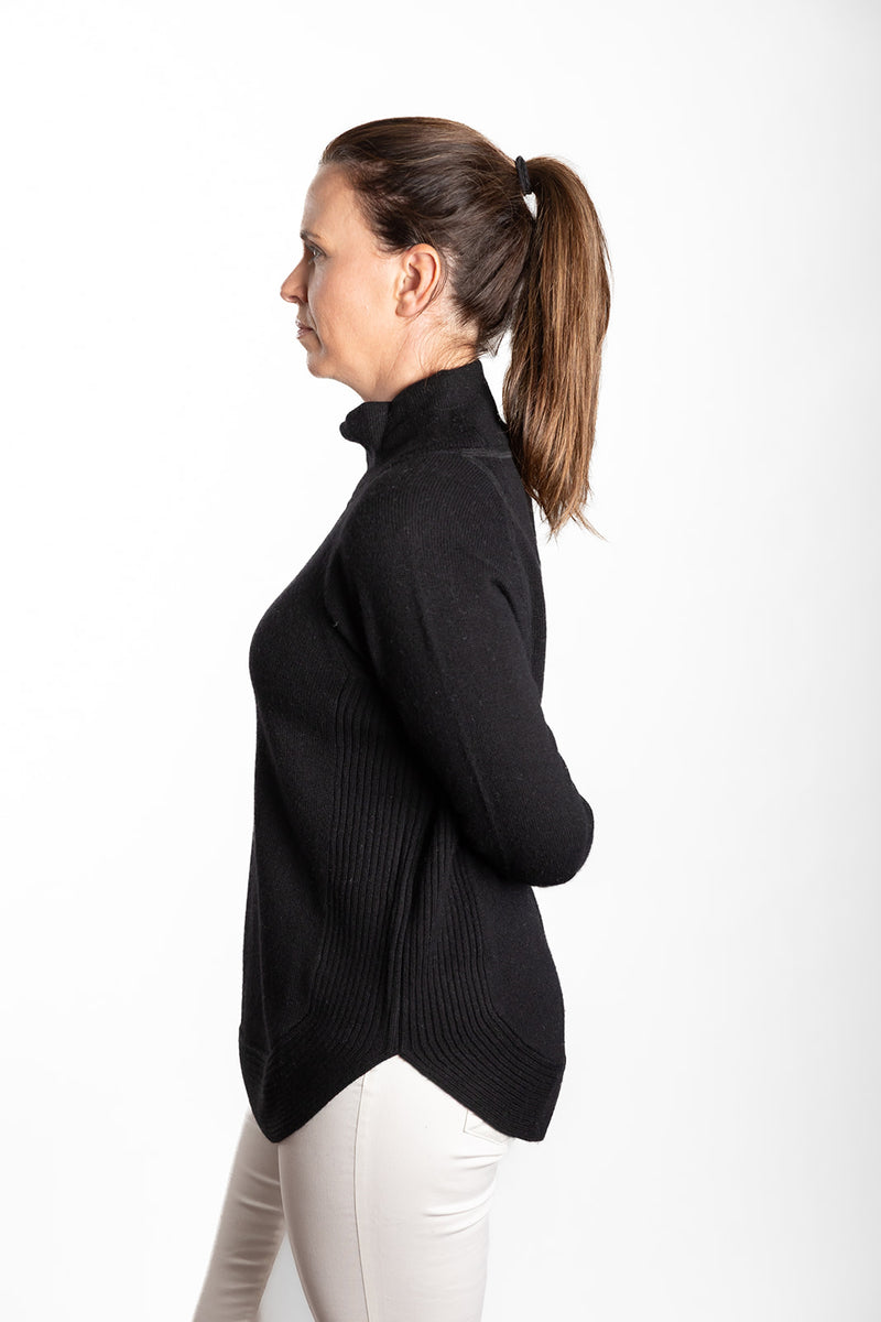 Black Funnel Neck