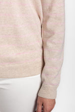 Load image into Gallery viewer, Oatmeal and Baby Pink Breton Crew
