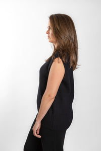 Black Ribbed Vest