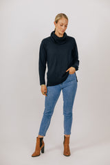 Navy Cowl Jumper