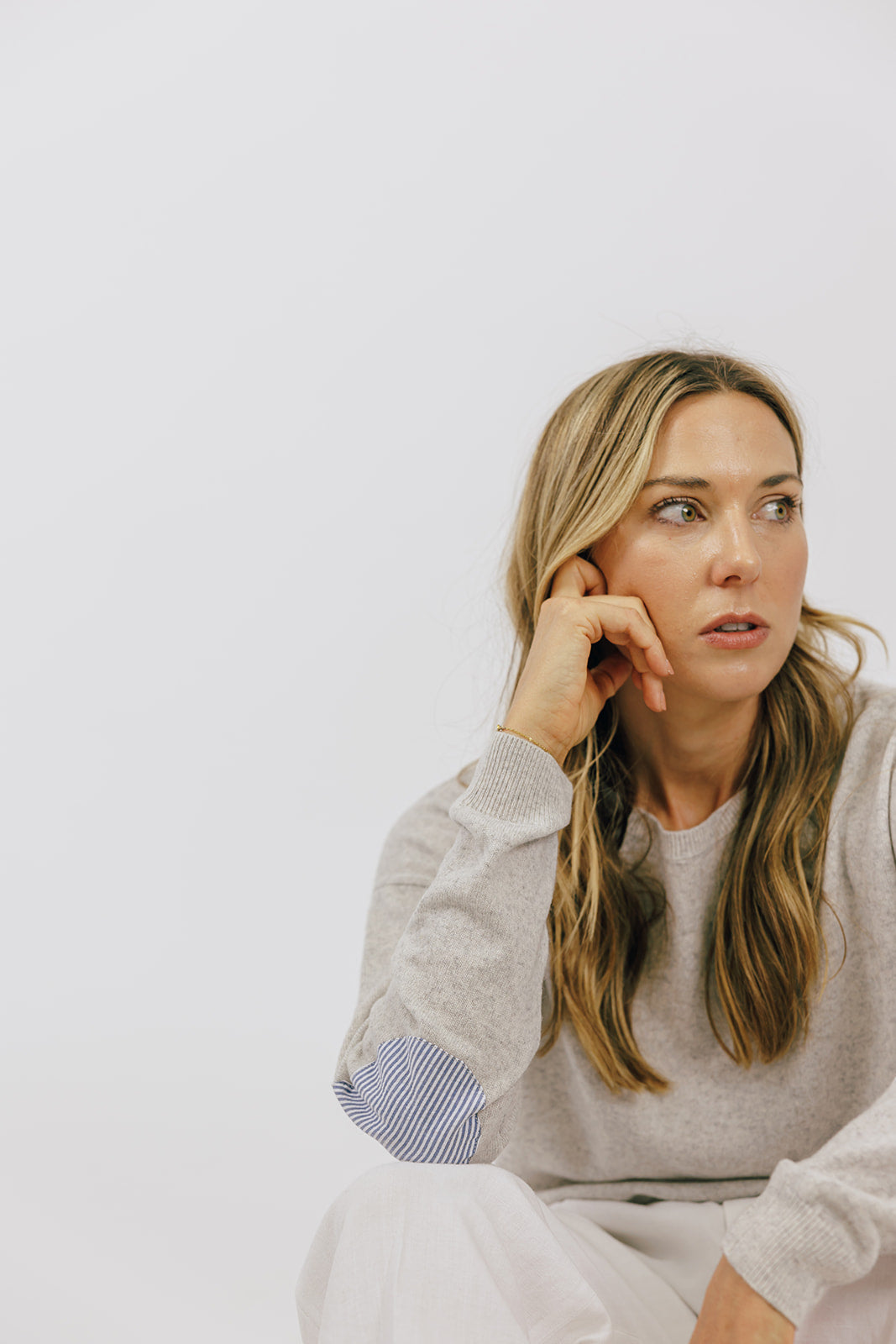 Grey Swing w Blue / White Stripe Patch