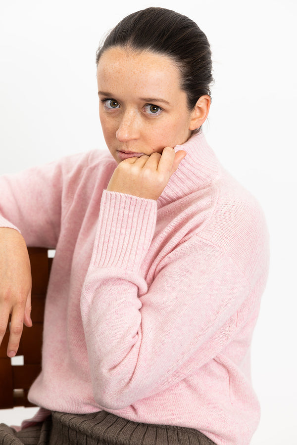 Baby Pink Polo Neck