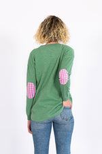 Load image into Gallery viewer, Mint Green Swing with Pink Gingham Patches

