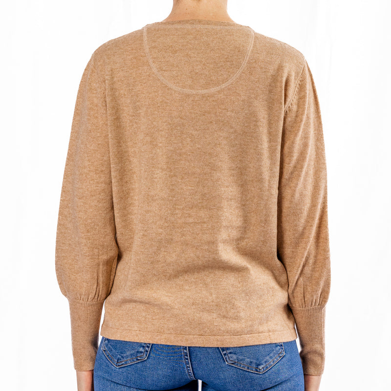 Camel Bell Sleeve Jumper
