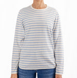 Load image into Gallery viewer, Cotton Cashmere White and Baby Blue Stripe Swing
