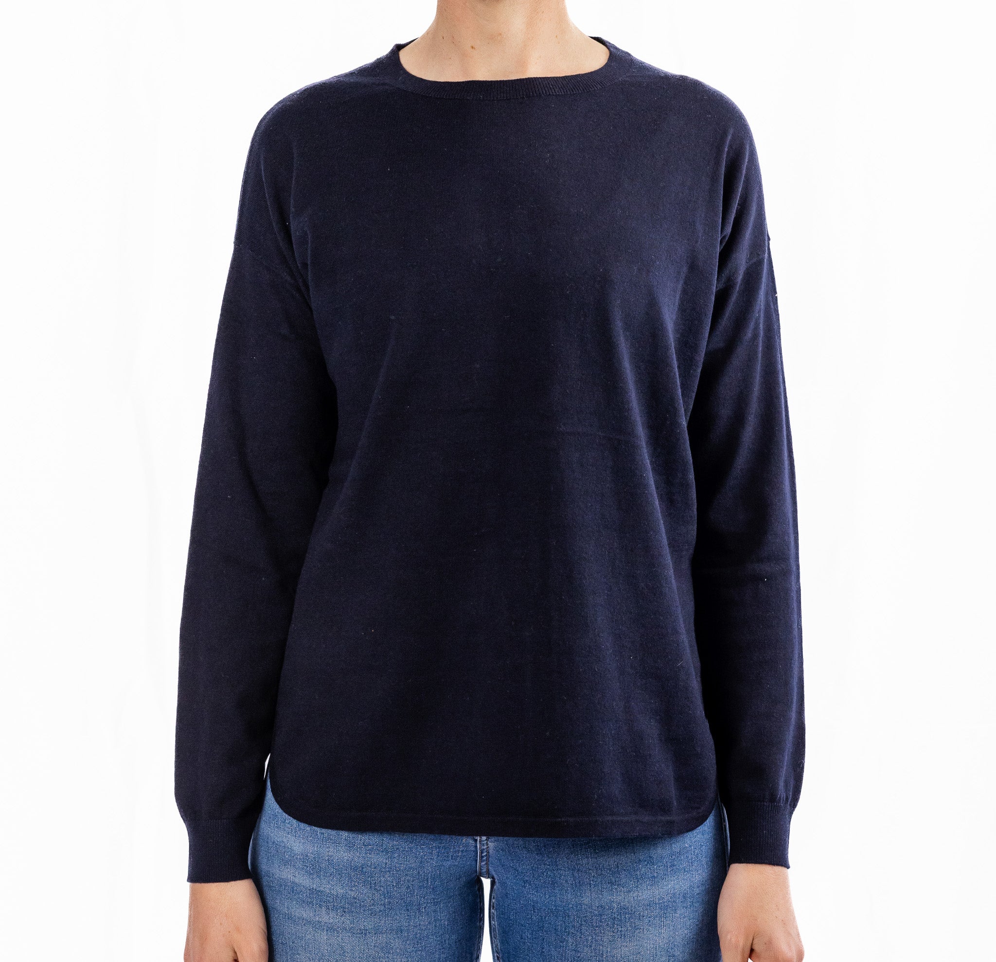 Cotton Cashmere Navy Swing with Eloise Patch