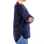 Load image into Gallery viewer, Cotton Cashmere Navy Swing with Eloise Patch
