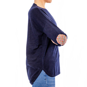 Cotton Cashmere Navy Swing with Eloise Patch