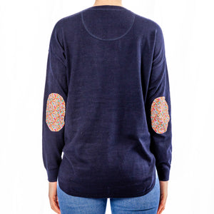 Cotton Cashmere Navy Swing with Eloise Patch