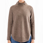 Load image into Gallery viewer, Brown Funnel Neck Jumper
