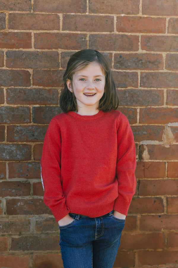 Red Florence Jumper with Betsy Liberty Patches