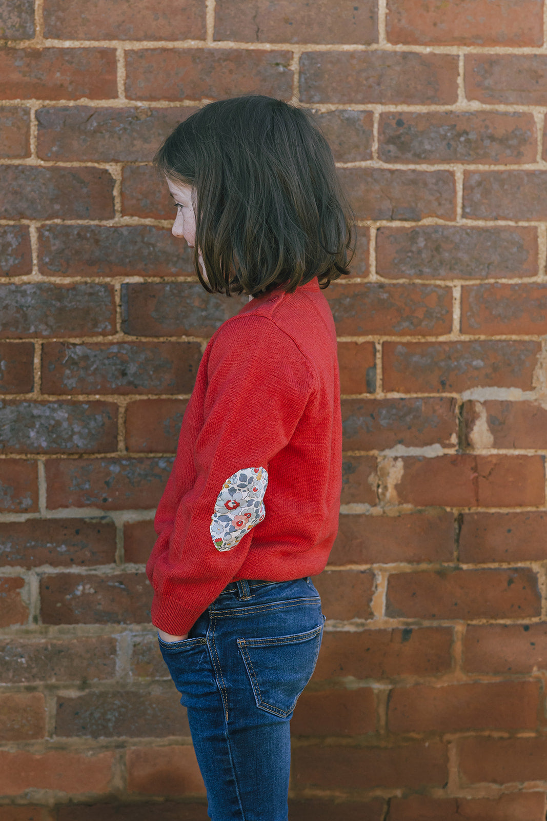 Red Florence Jumper with Betsy Liberty Patches