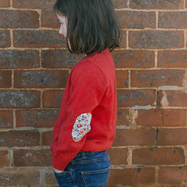 Red Florence Jumper with Betsy Liberty Patches – Bow and Arrow