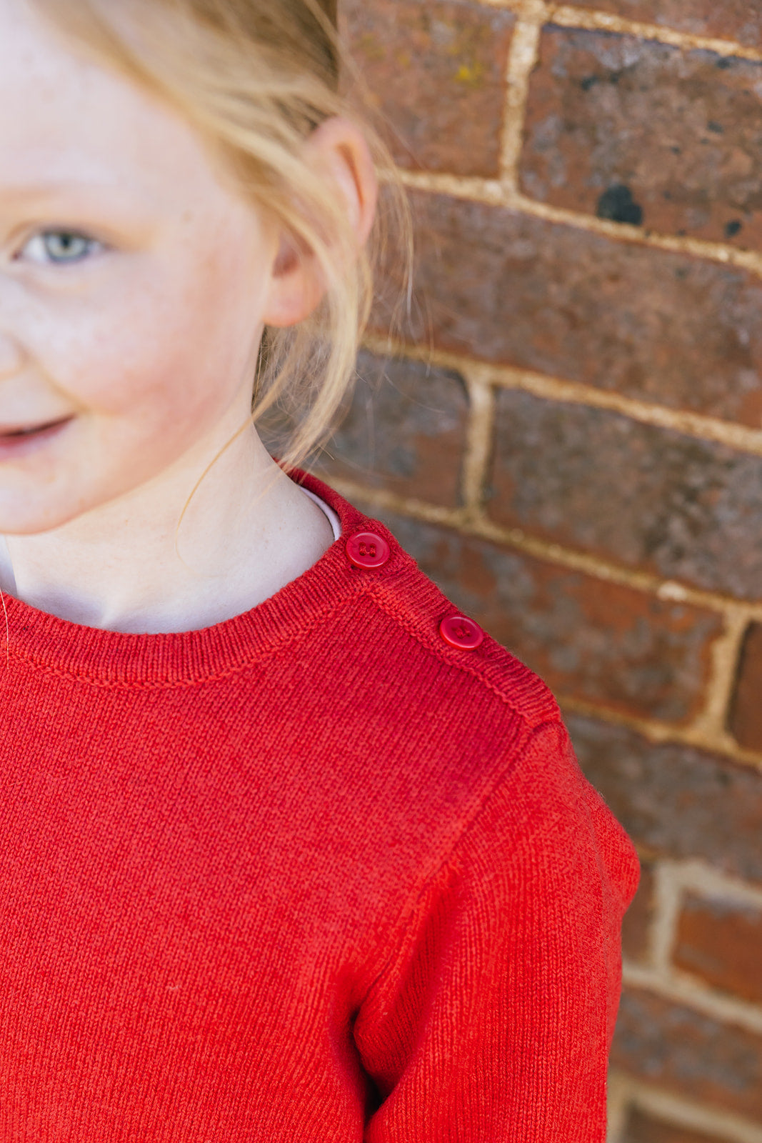 Red Freddie Jumper with Gingham Patches