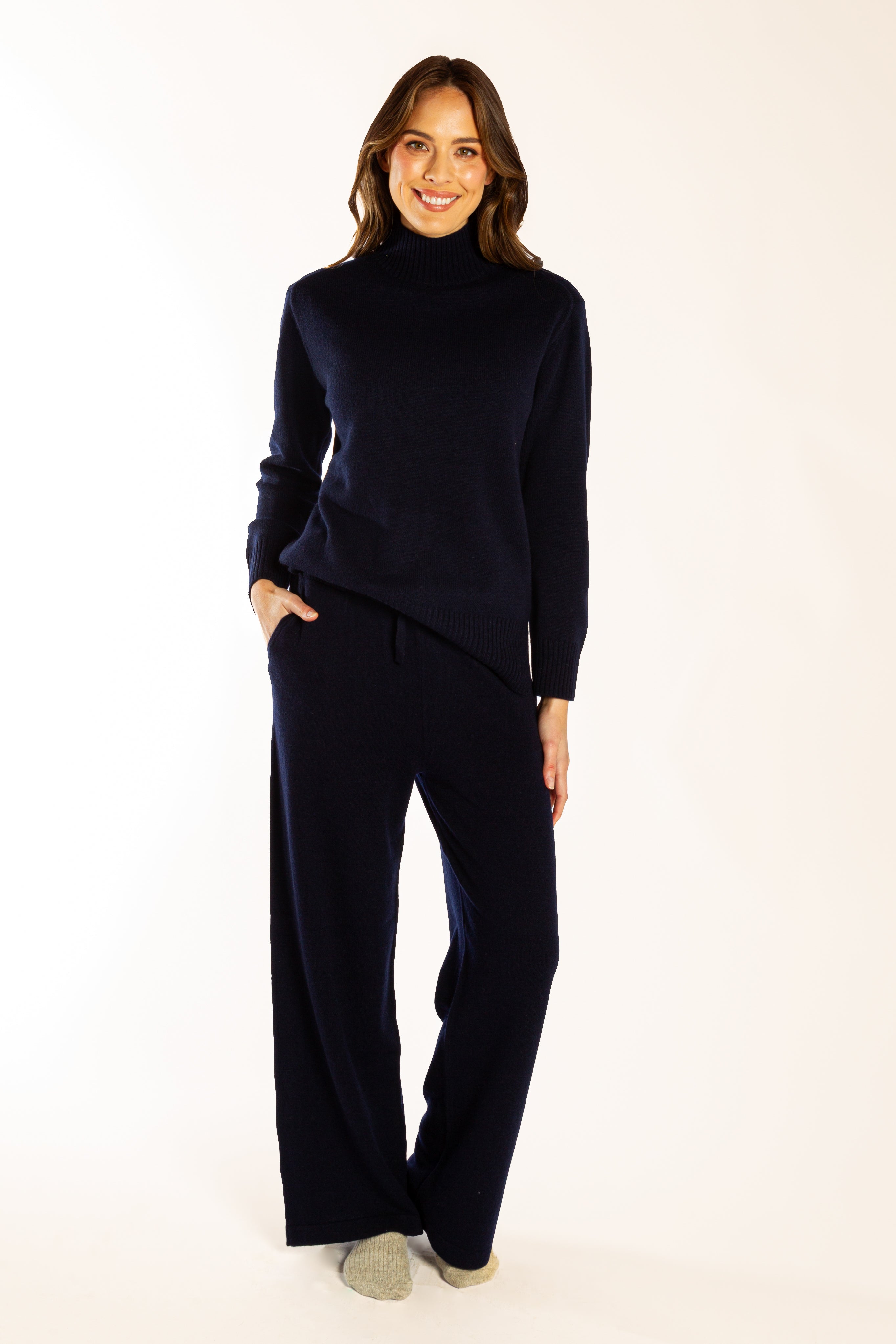 Navy Polo Neck