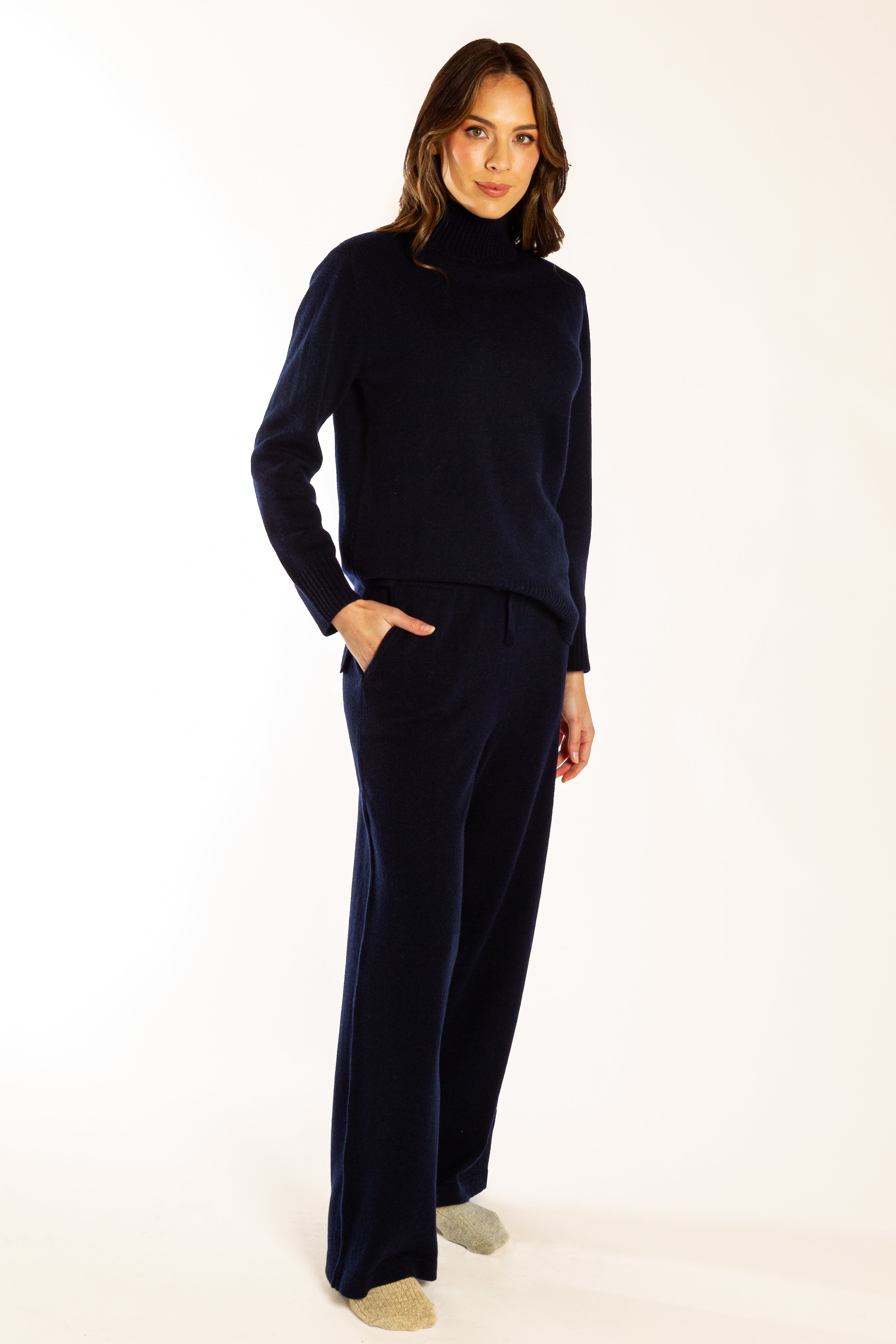 Navy Polo Neck