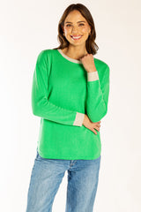Bright Green with Oatmeal Contrast Swing