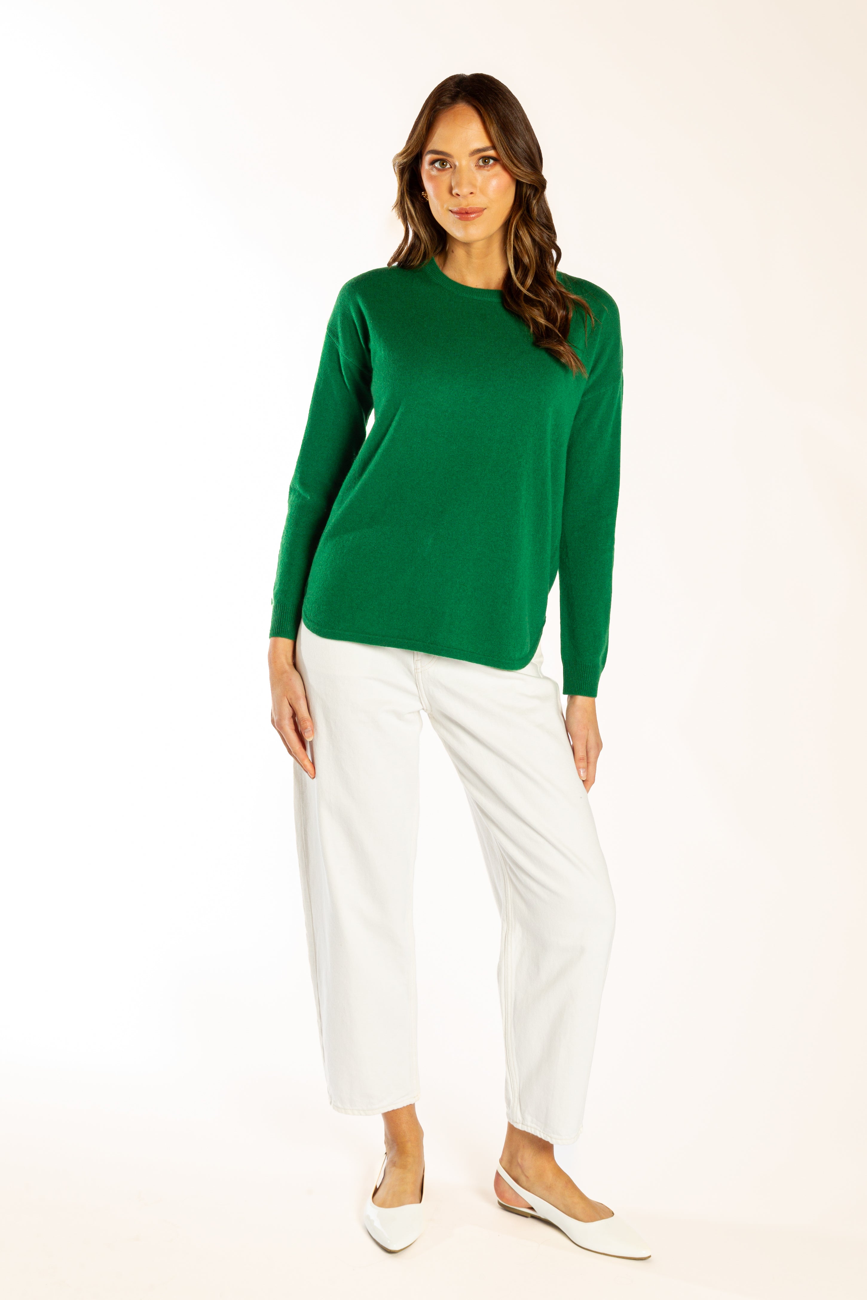 Green Swing w Blue & White Stripe Elbow Patches