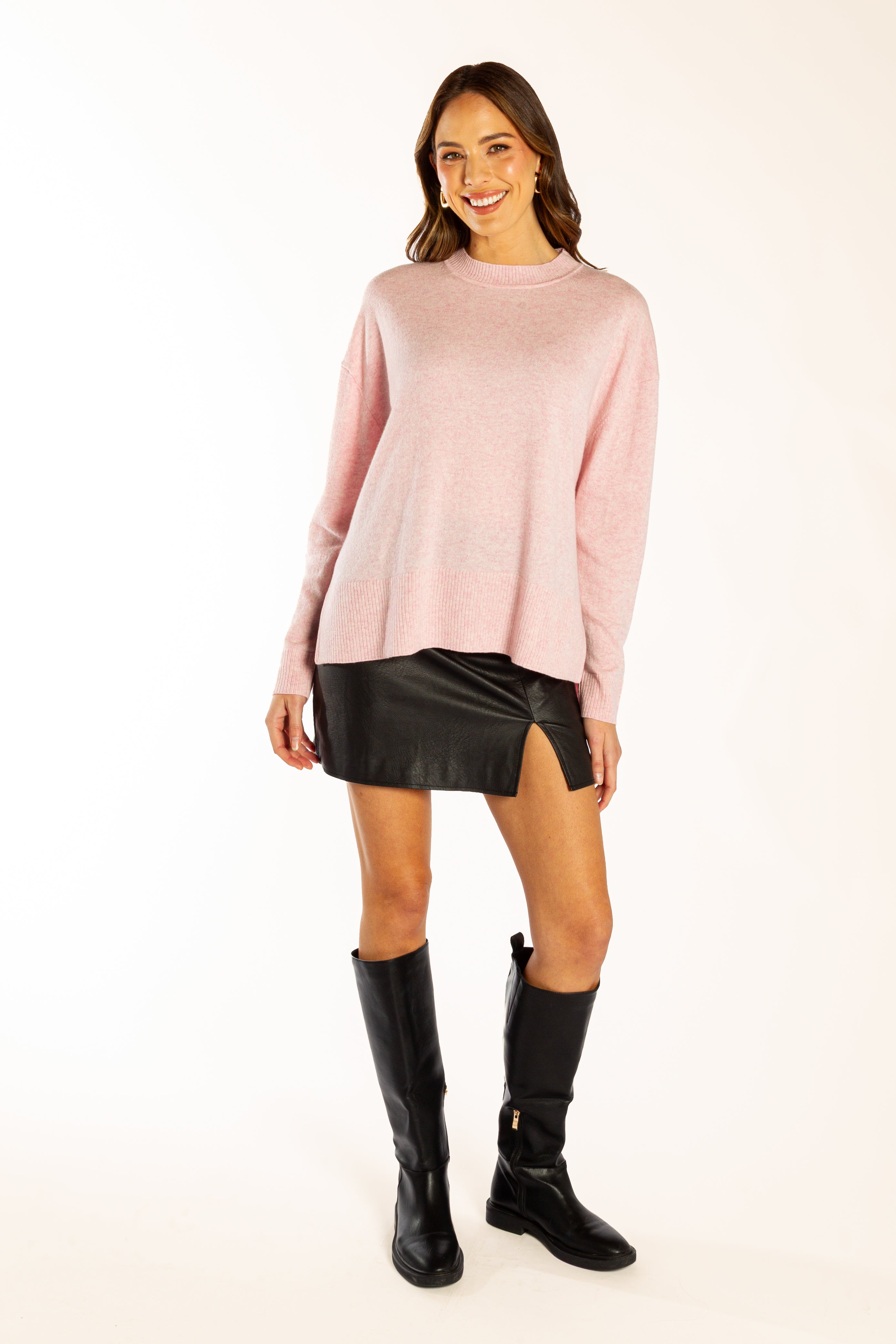 Baby Pink Classic Crew Neck