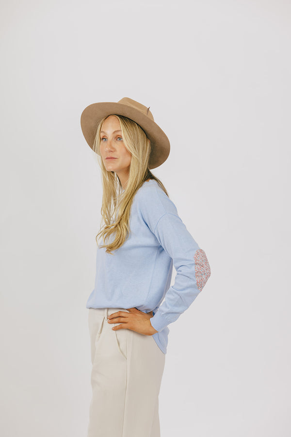 Cotton Cashmere Baby Blue Swing with Eloise Patch