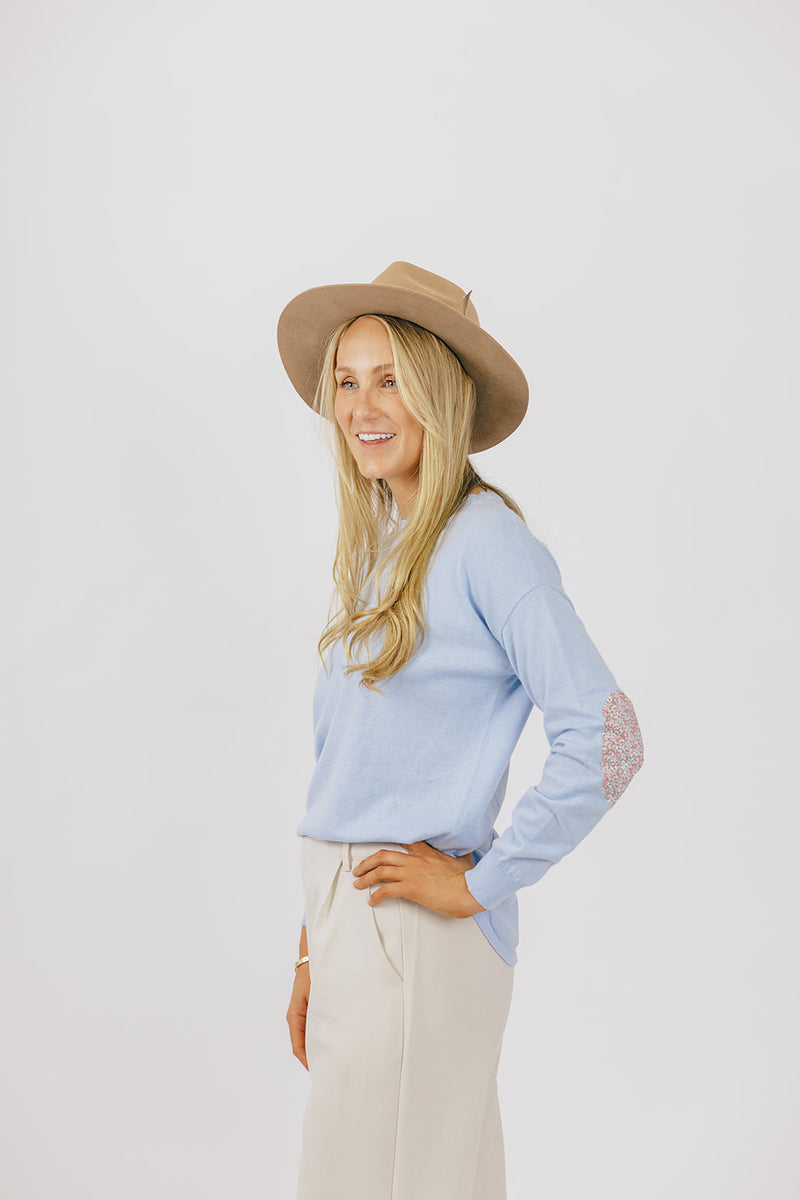 Cotton Cashmere Baby Blue Swing with Eloise Patch