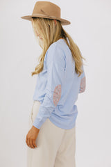 Cotton Cashmere Baby Blue Swing with Eloise Patch