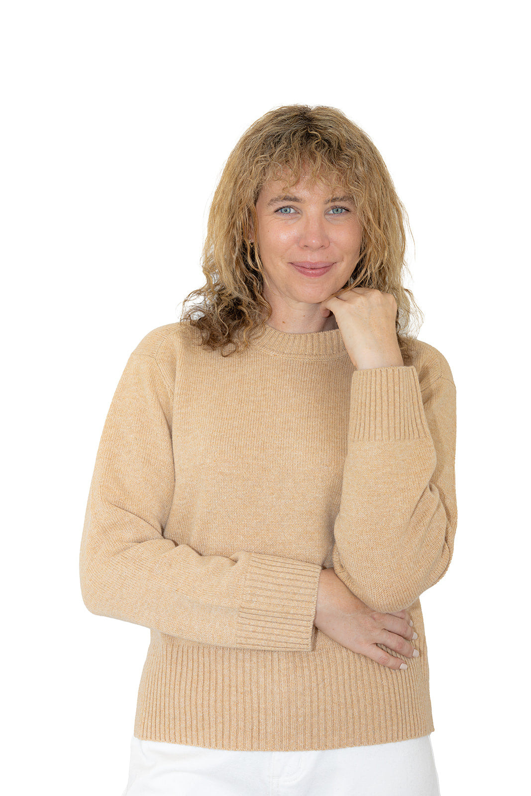 Latte Boxy Crew Neck