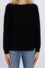 Load image into Gallery viewer, Black Swing Jumper with Black Patches
