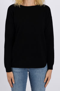 Black Swing Jumper with Black Patches