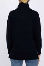 Load image into Gallery viewer, Navy Cowl Jumper
