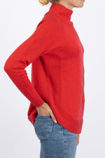 Load image into Gallery viewer, Red Funnel Neck Jumper

