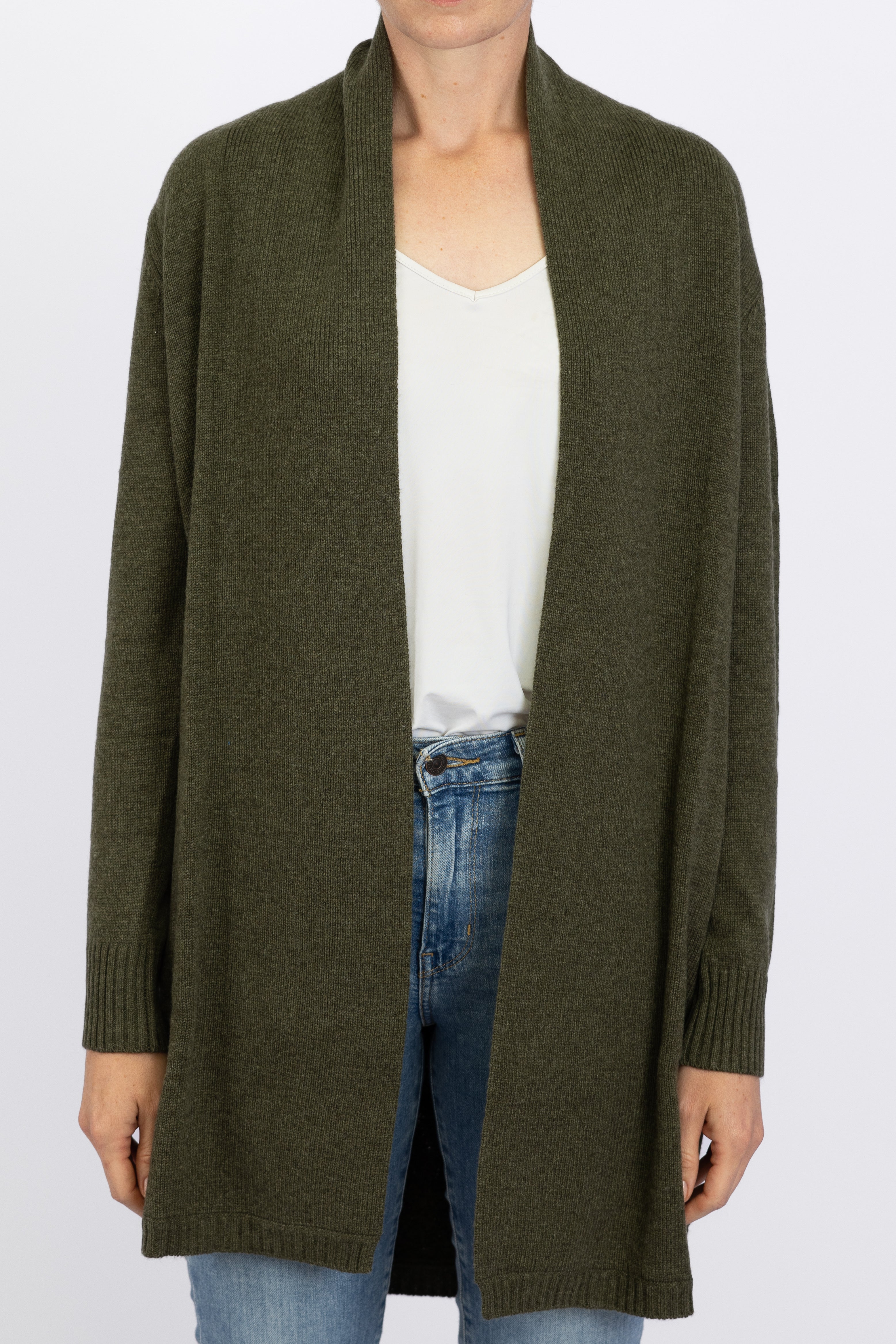 Khaki Cable Cardigan