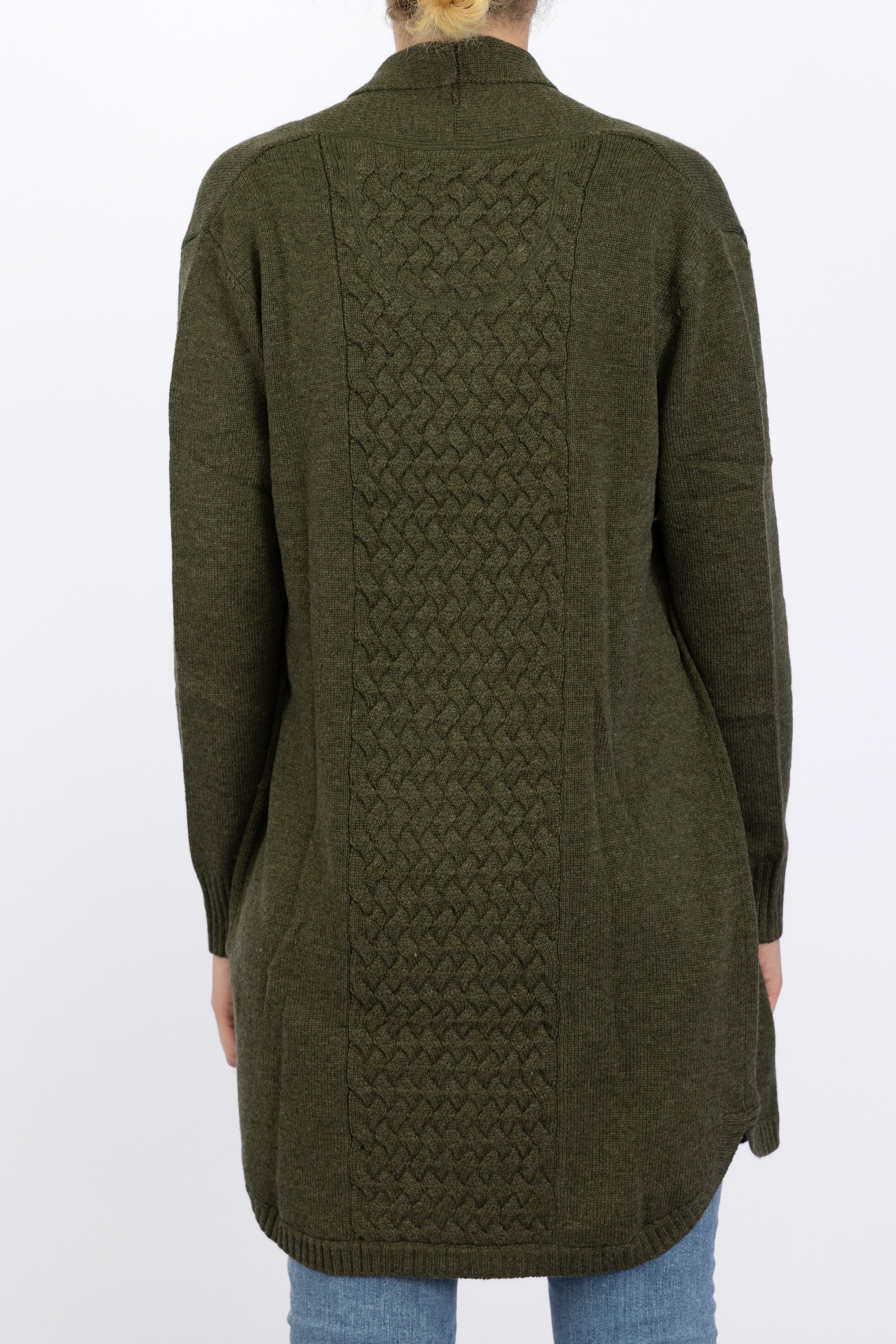 Khaki Cable Cardigan