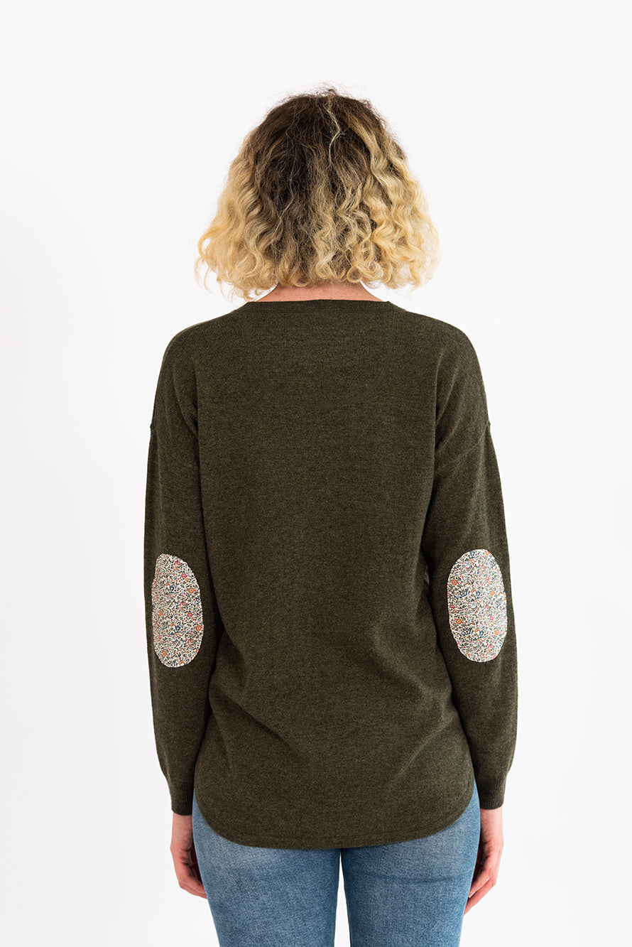 Khaki Swing Jumper with Katie & Millie Liberty Patches