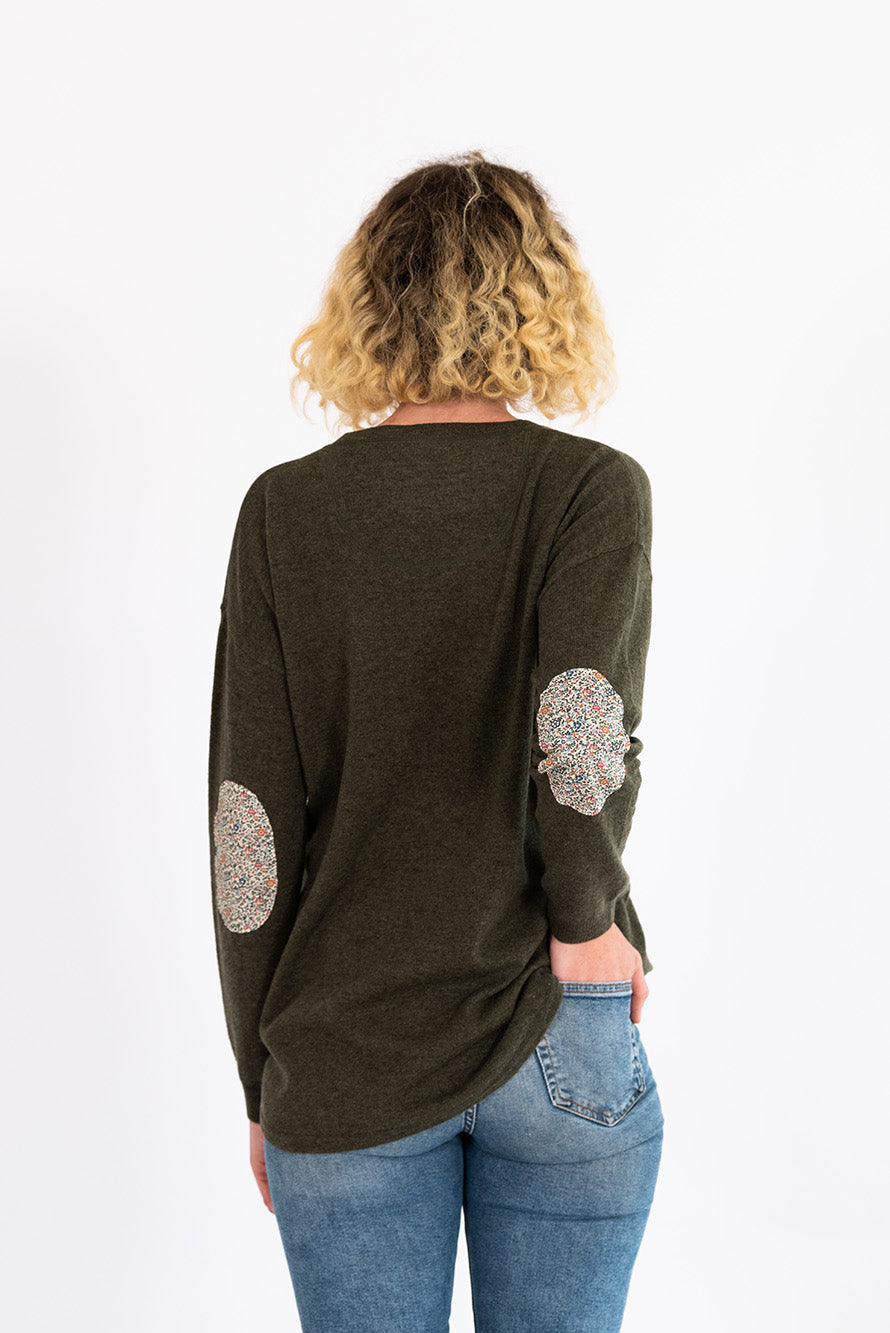 Khaki Swing Jumper with Katie & Millie Liberty Patches