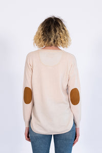 Almond Swing Jumper with Tan Patches