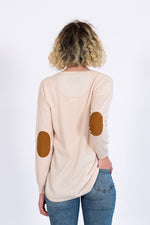 Load image into Gallery viewer, Almond Swing Jumper with Tan Patches
