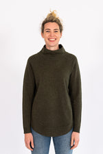 Load image into Gallery viewer, Khaki Funnel Neck Jumper
