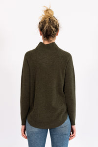 Khaki Funnel Neck Jumper