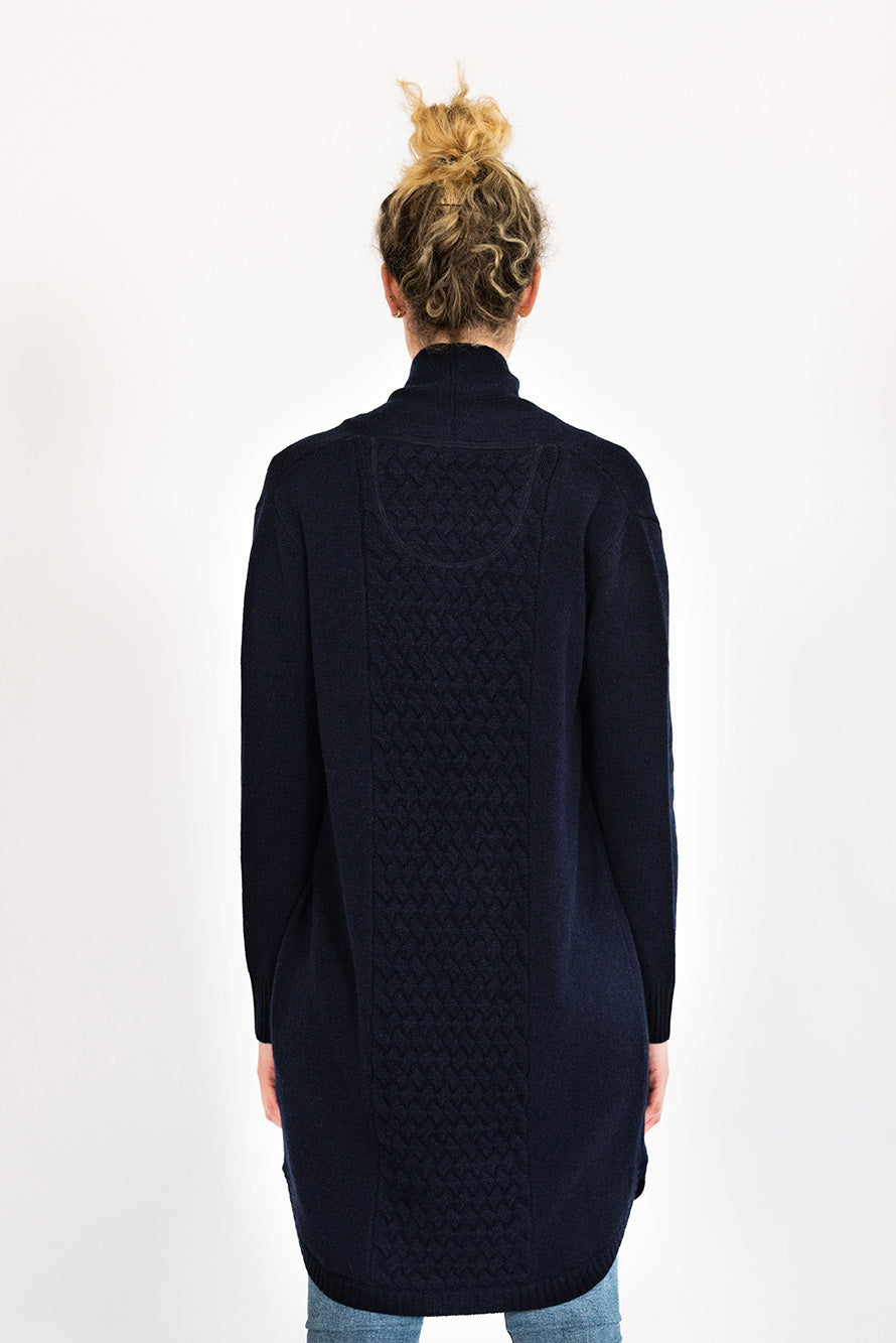 Navy Cable Cardigan