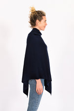 Load image into Gallery viewer, Navy Poncho
