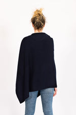 Load image into Gallery viewer, Navy Poncho
