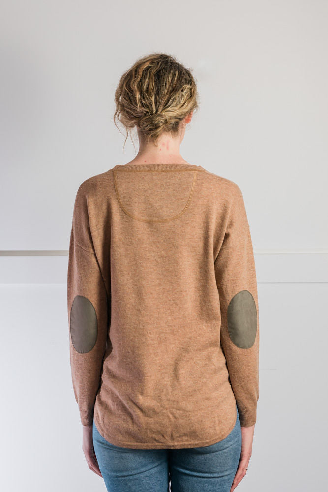 Cinnamon Swing Jumper with Brown Patches
