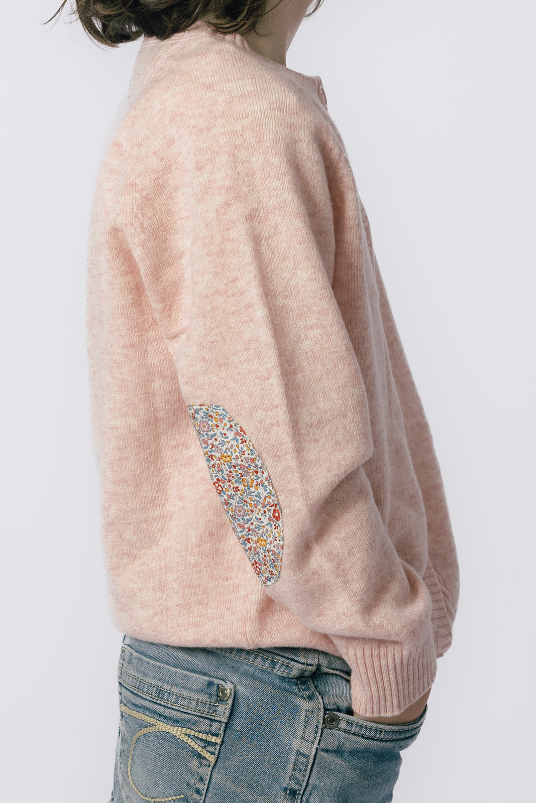 Pink Molly Cardigan with Liberty Patches